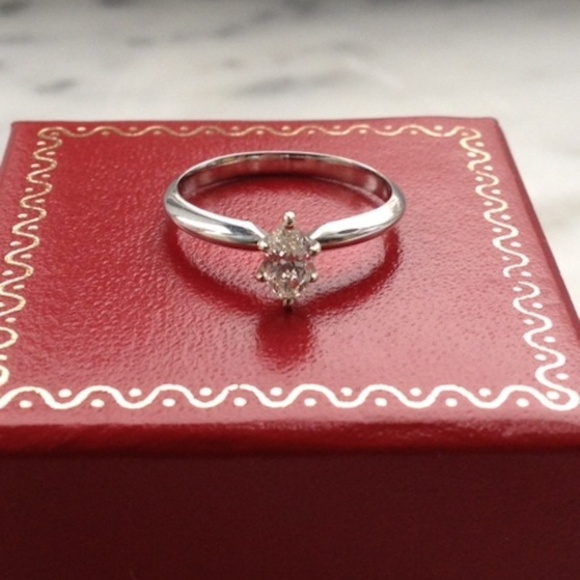 Beautiful Genuine Marquise Cut Diamond Ring - Picture 4 of 5
